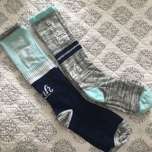 2 pairs of VS Pink boot socks